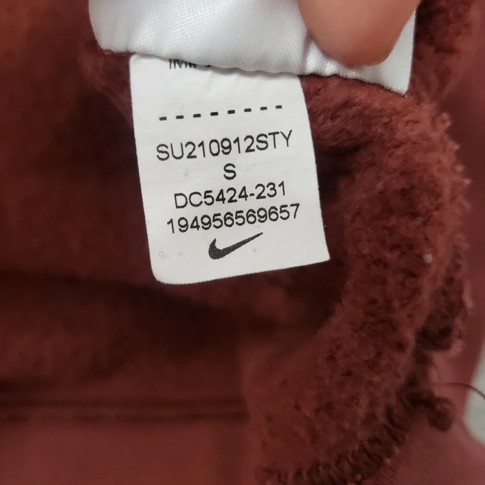 Nike Sweatshirt Mens Small Brown Fleece Quarter Zip
